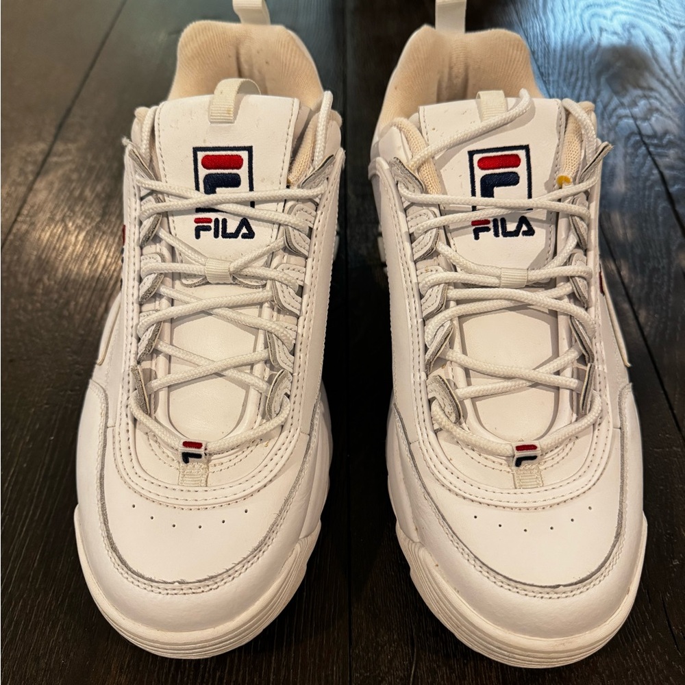 Fila White Athletic Shoes with Logo